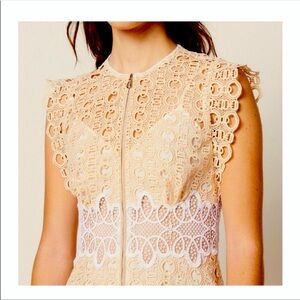 Sandro Gold Sleeveless Embellished Mini Dress